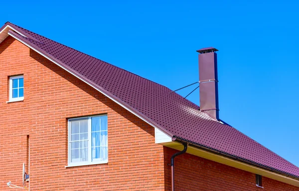 House with a gable roof window — Stock Photo, Image