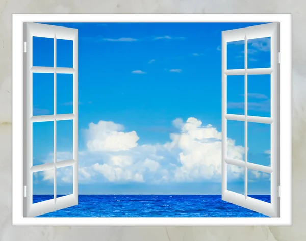 Vista al mar ventana —  Fotos de Stock