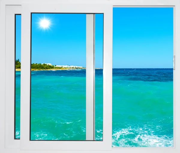 Ocean view window — Stock Photo, Image