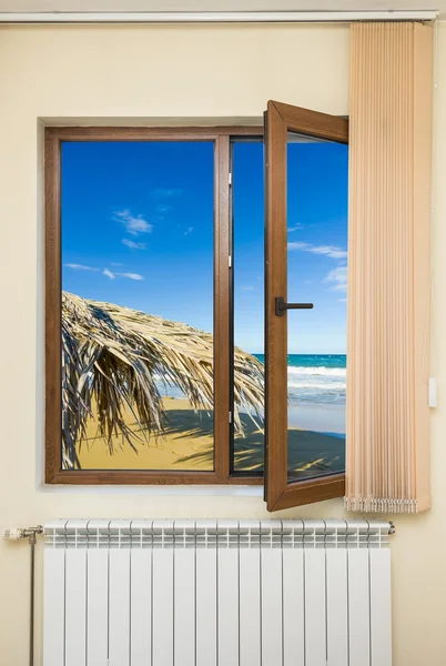 Ocean view window — Stock Photo, Image