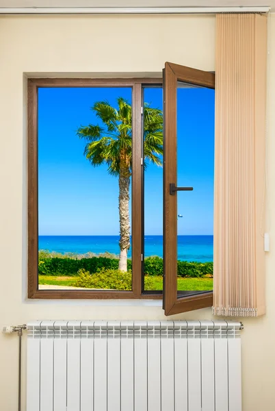 Ocean view window — Stock Photo, Image