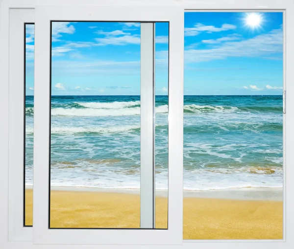 Ocean view window — Stock Photo, Image