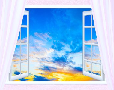 açık pencere bulut güneşi