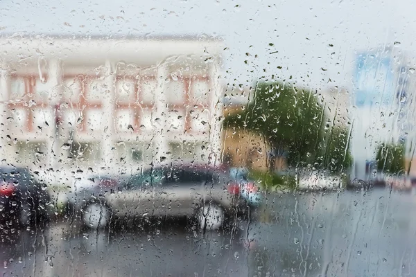 Regen auf dem Glas — Stockfoto