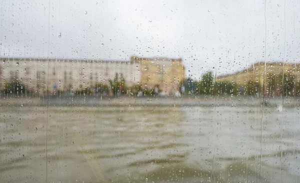 Regen auf dem Glas — Stockfoto