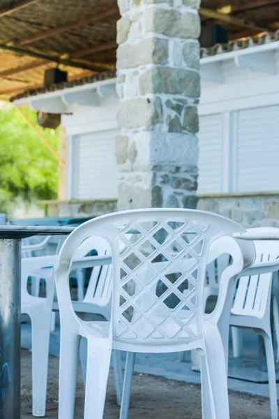 Cafe table outside — Stock Photo, Image