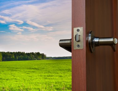 Çayır manzarası ve gökyüzü