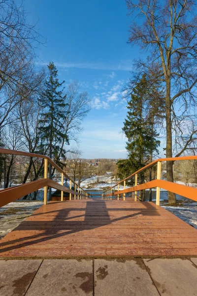 Wooden staircase nature — Stock Photo, Image