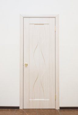 White wooden door clipart