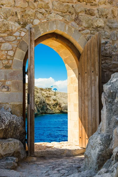 Door open sea — Stock Photo, Image