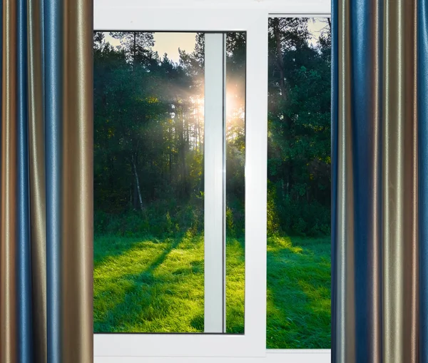 Sunrise view from the window — Stock Photo, Image