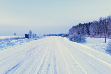 Kış kırsal yol