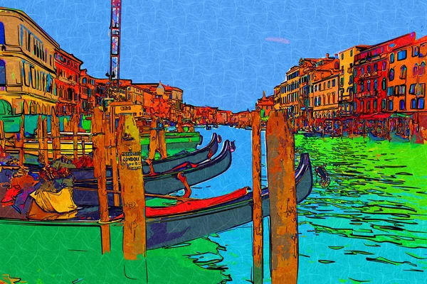 Venecia ilustración de arte — Foto de Stock