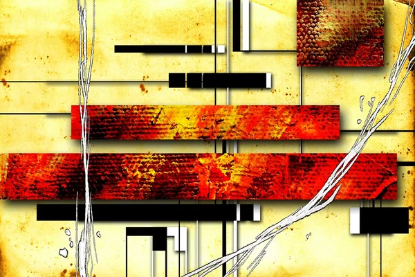 Abstrakt oljemålning illustration — Stockfoto