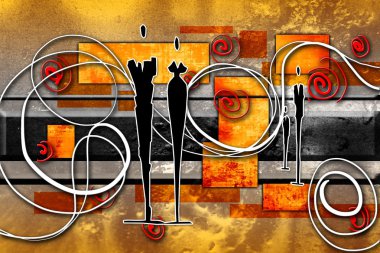 Soyut Yağlıboya Resim