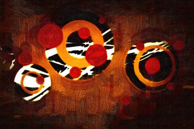 Abstract oil painting illustration clipart