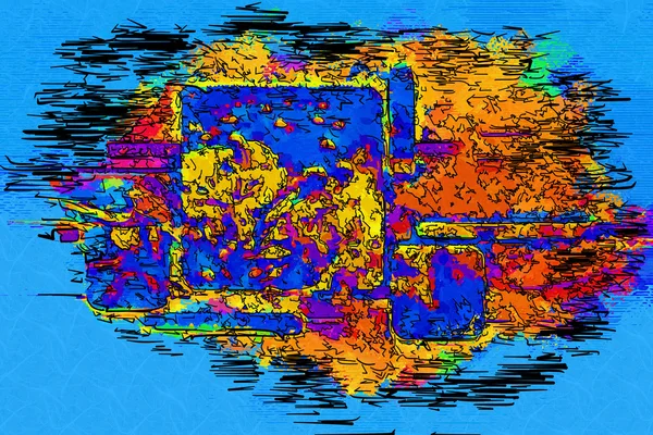 Ilustración abstracta pintura al óleo —  Fotos de Stock