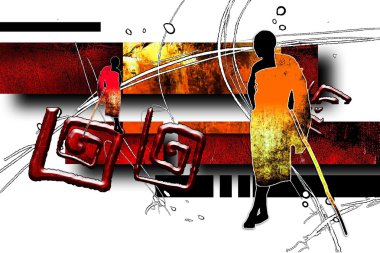 Afrikalı etnik retro-klasik illüstrasyon