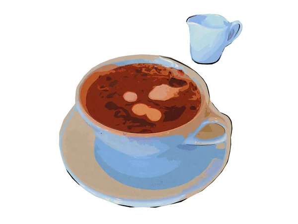 Grunge illustration of a coffee cup — Stock Photo, Image