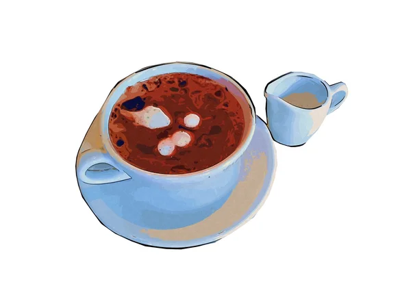 Grunge εικονογράφηση ενός φλιτζανιού καφέ — Φωτογραφία Αρχείου