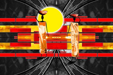 Afrikalı etnik retro-klasik illüstrasyon