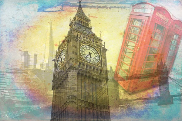 Londen kunst ontwerp illustratie — Stockfoto