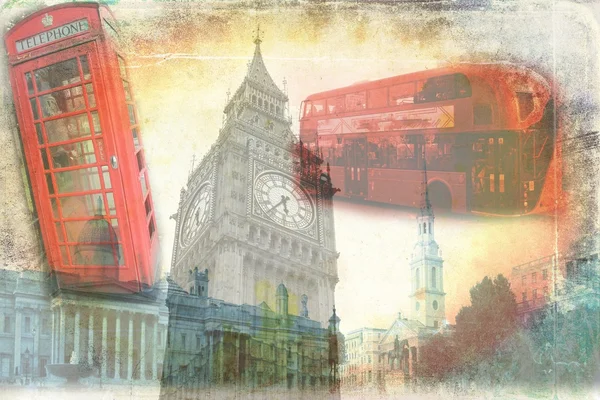Londen kunst ontwerp illustratie — Stockfoto
