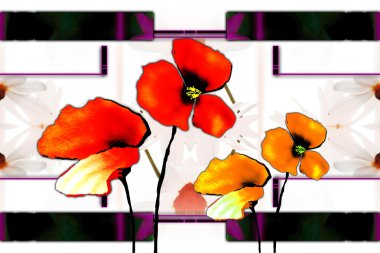 Soyutlama çiçek sanat illüstrasyon