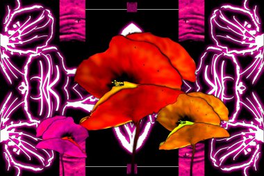 Soyutlama çiçek sanat illüstrasyon