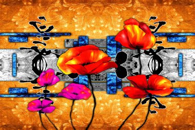 Soyutlama çiçek sanat illüstrasyon