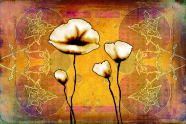 Soyutlama çiçek sanat illüstrasyon