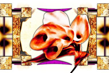 Soyutlama çiçek sanat illüstrasyon