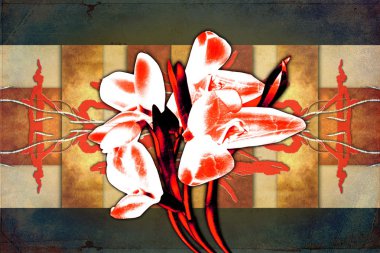 Soyutlama çiçek sanat illüstrasyon