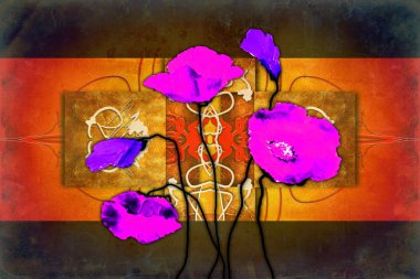 Soyutlama çiçek sanat illüstrasyon