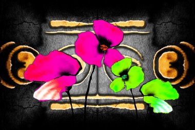 Soyutlama çiçek sanat illüstrasyon