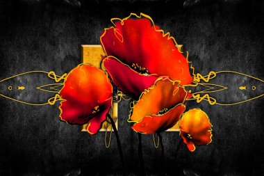 Soyutlama çiçek sanat illüstrasyon