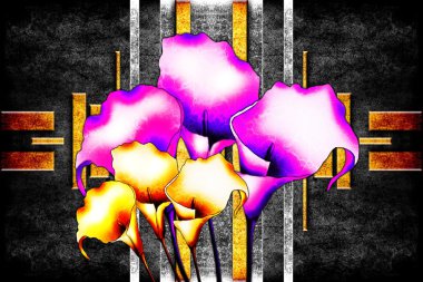 Soyutlama çiçek sanat illüstrasyon