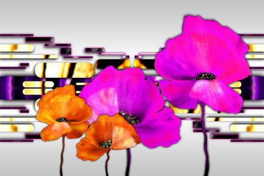 Soyutlama çiçek sanat illüstrasyon