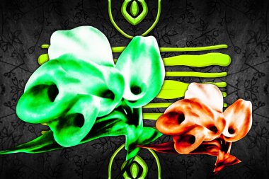 Soyutlama çiçek sanat illüstrasyon