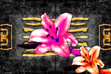 Soyutlama çiçek sanat illüstrasyon