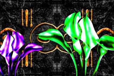 Soyutlama çiçek sanat illüstrasyon