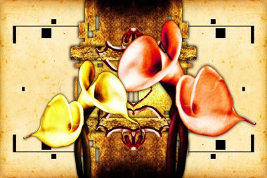 Soyutlama çiçek sanat illüstrasyon