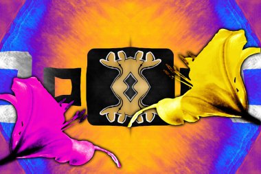 Soyutlama çiçek sanat illüstrasyon