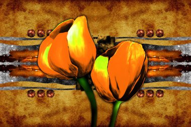 Soyutlama çiçek sanat illüstrasyon