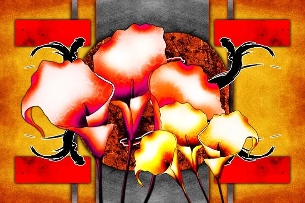 Soyutlama çiçek sanat illüstrasyon