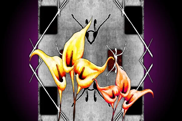 Soyutlama çiçek sanat illüstrasyon