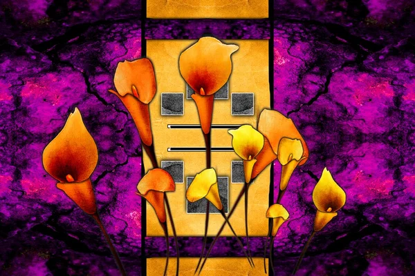 Soyutlama çiçek sanat illüstrasyon