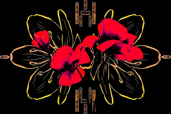 Soyutlama çiçek sanat illüstrasyon