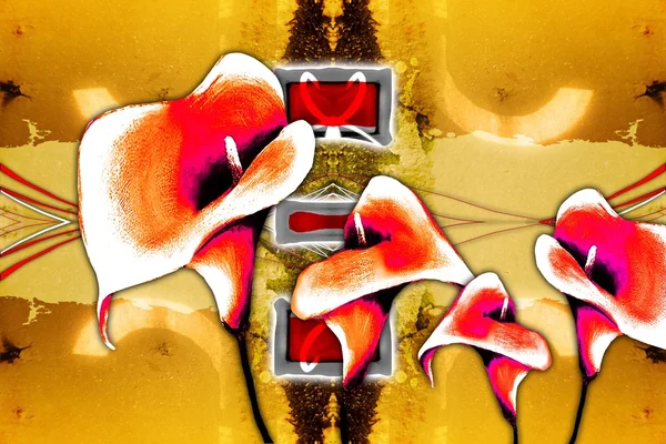 Soyutlama çiçek sanat illüstrasyon