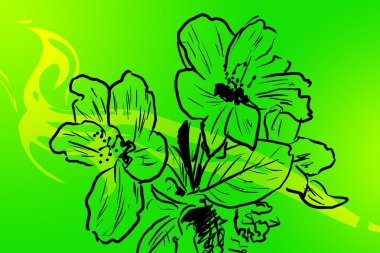 Soyutlama çiçek sanat illüstrasyon